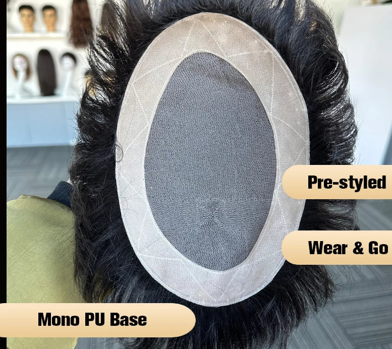 David Pre-Cut Mono Men Toupee
