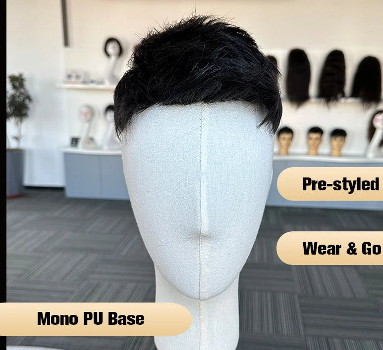 David Pre-Cut Mono Men Toupee