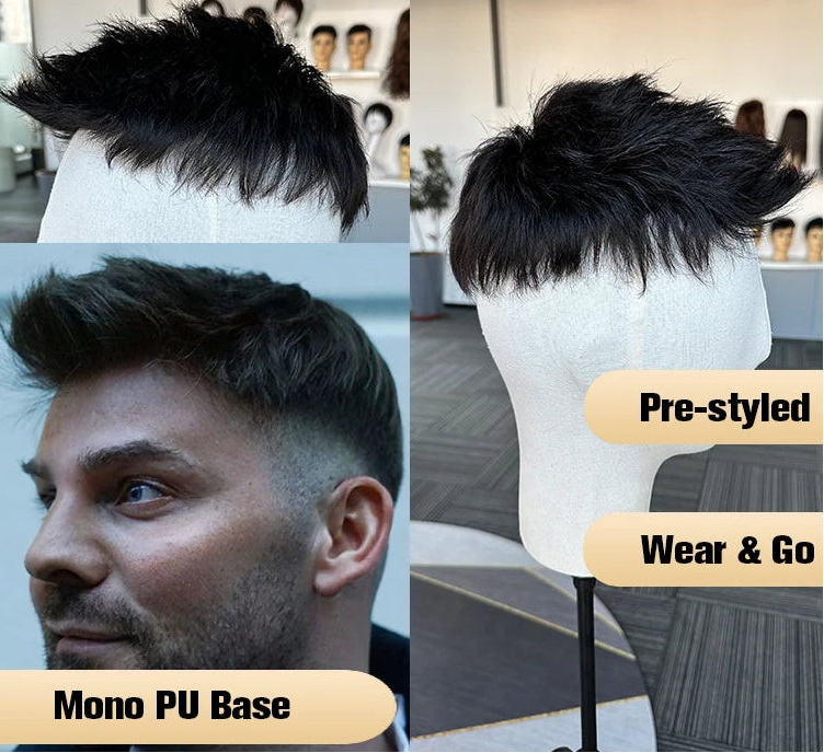 David Pre-Cut Mono Men Toupee