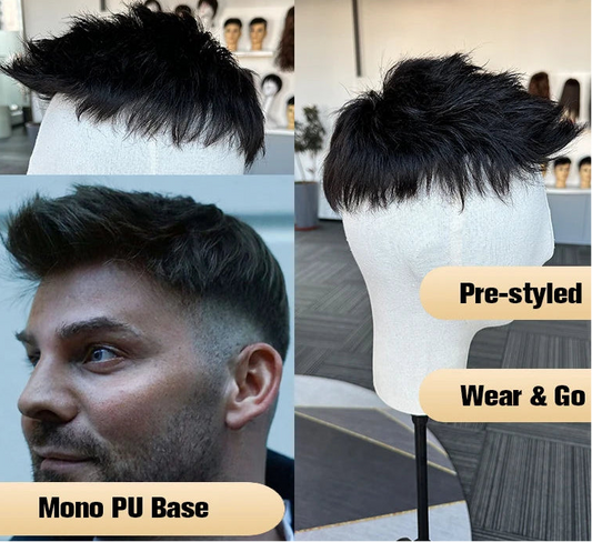 David Pre-Cut Mono Men Toupee